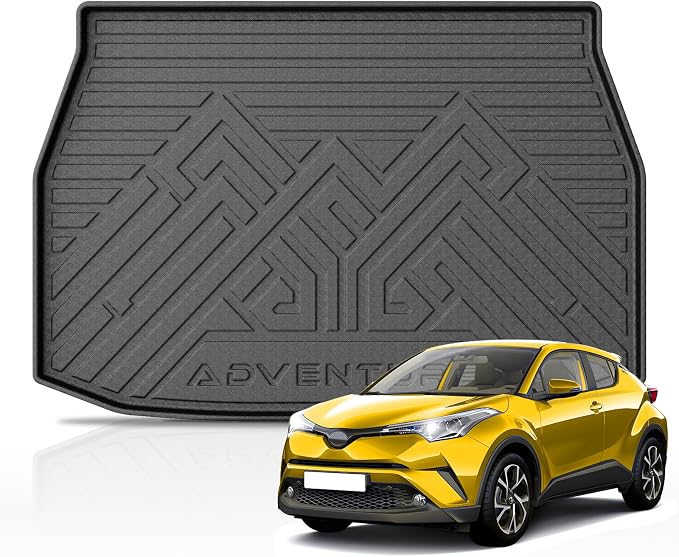 KUST Cargo Trunk Mat for 2018-2023 Toyota C-HR Accessories, Rear Cargo Liner All Weather Protection, TPE Rubber, Raised Edge