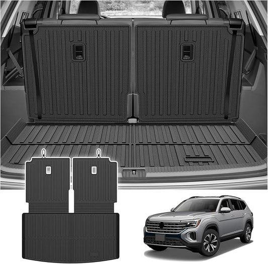 Cargo Liner for VW Volkswagen Atlas 2018-2025 2026 (Not for Cross Sport), All Weather Cargo Mats for Atlas Accessories, Heavy Duty TPE Trunk Mat, Car Accessories
