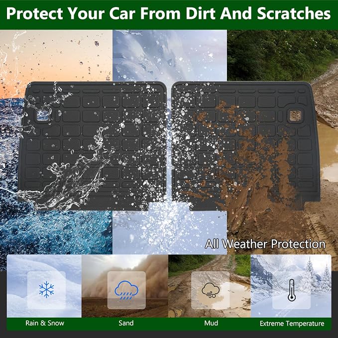 xipoqix Cargo Mat Backrest Mat Compatible with 2022-2025 Mitsubishi Outlander 7 Seats Cargo Liner TPE Replacement for 2022-2025 Mitsubishi Outlander Accessories (Trunk Mat+Backrest Mats)
