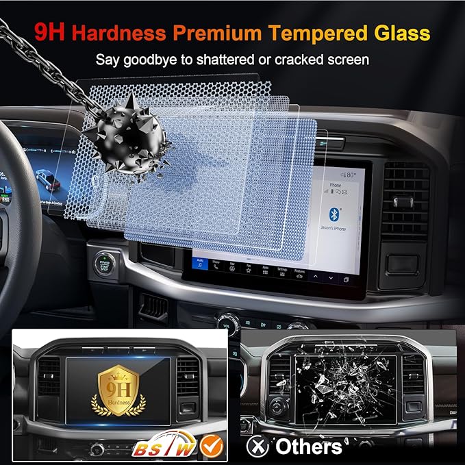 for Ford F150 Lightning Screen Protector for 2022-2026 Ford F-150 Lightning XLT/Pro SYNC 4 12" Display for F150 Lightning Electric Truck Accessories Tempered Glass Film (F-150 Lightning 12-In HD)