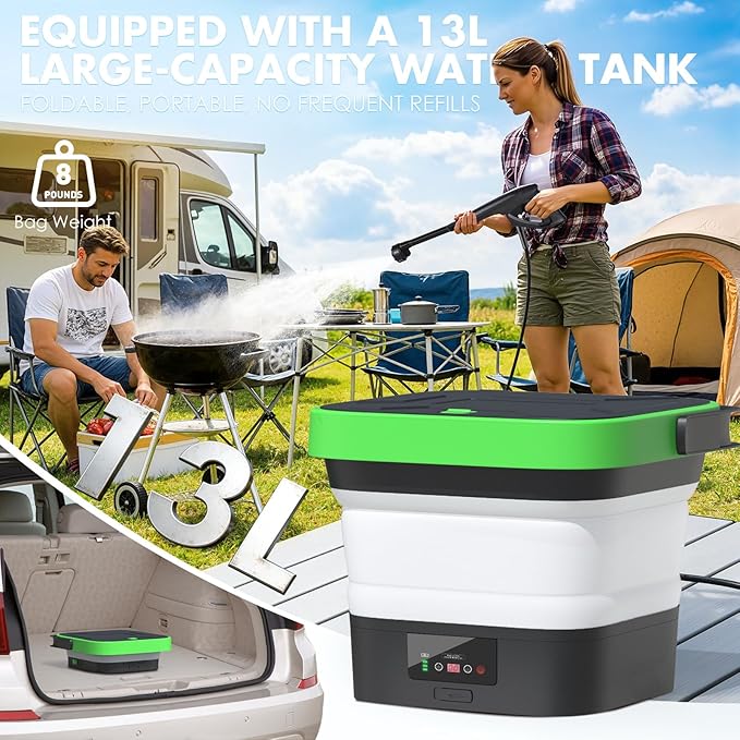 Upgrade Cordless Pressure Washer,Portable Pressure Washers with 3.5Gal Tank,7 Adiustable Handheld Portable Pressure Washers with 6-in-1 Nozzle,Max 550PSl,16.7FT Hose, 5x4000mAh Portable Power Washer