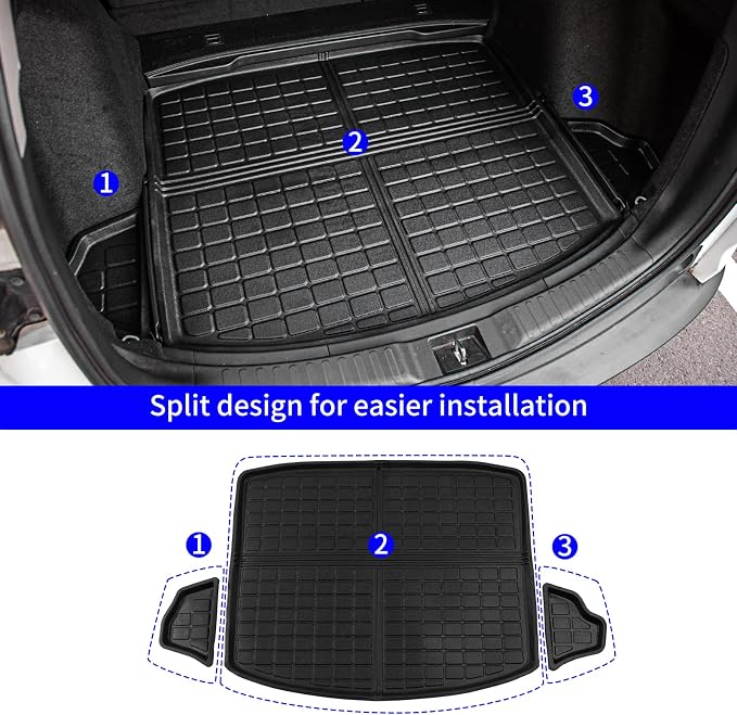 Rongtaod Floor Mats Compatible with 2017-2022 Honda CRV Cargo Liner Trunk Mat TPE All Weather Trunk Liner 2021 CR-V Accessories (Trunk Mats+Floor Mats)