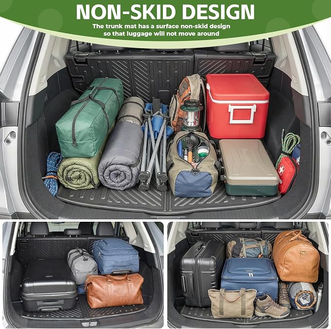 Cargo Liners for 2021-2026 Nissan Rogue Trunk Mat with Seat Back Cover Accessories, All Weather Rear Cargo Mat Backrest Protector(Not for Sport Models)