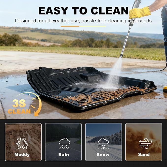 AOMSAZTO Floor Mats & Cargo Liner for Ford Bronco Sport 2021-2026 | 1st & 2nd Row Custom Fit All Weather Protection Trunk Liner Waterproof Car Accessories