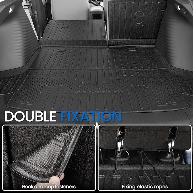 Cargo Mat Backrest Mats for 2023-2025 2026 2027 Honda HR-V, All Weather TPE Backrest Mat Trunk Mat Cargo Liner Storage Mats Accessories for HRV