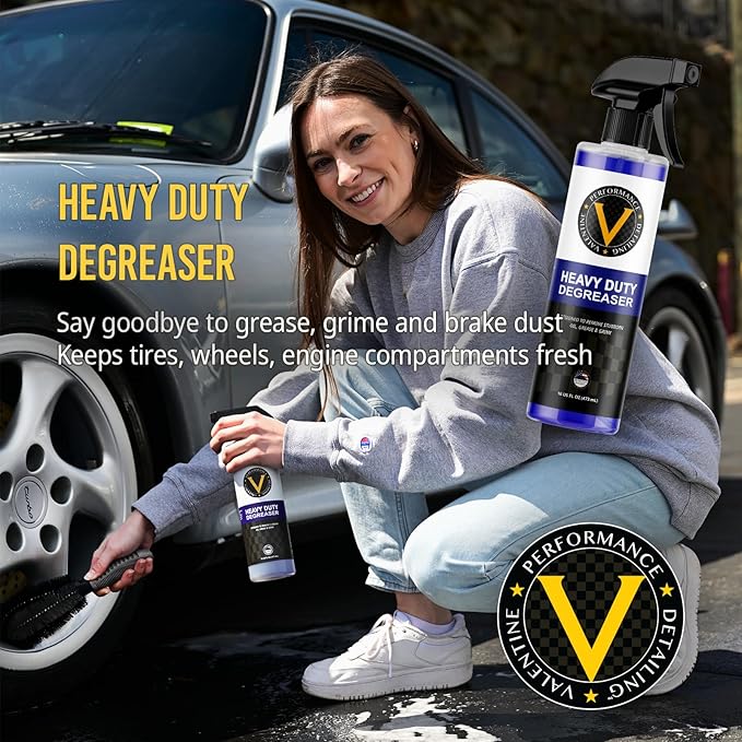 VPD Starting Line Kit - Complete Auto Care Set with Heavy Duty Degreaser, Wash & Wax, Quick Detailer, Interior & Exterior Cleaner, Rubber Vinyl Plastic Reviver, Microfiber Towels, Applicators & Mitts