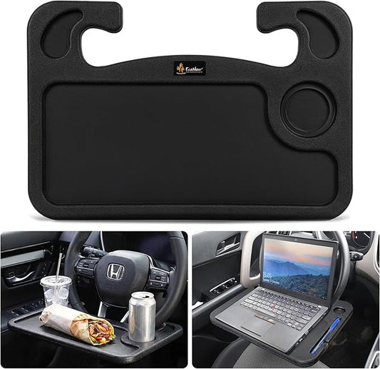 EcoNour Steering Wheel Desk Tray Compatible for 2023-2024 2025 2026 Honda CRV Steering Wheel Tray Table Car Laptop Holder Eating Tray for Car Food & Drink Desk Holder Travel Accessories