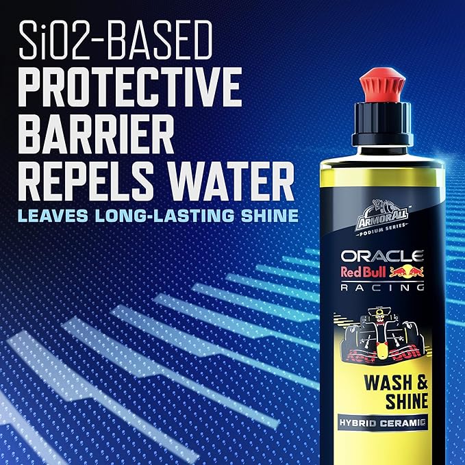 Armor All Podium Series 3-Piece Car Wash & Detail Kit Developed with Oracle Red Bull Racing, Includes Hybrid Ceramic Wash & Shine, Exterior Detailer Spray, and Interior Detailer Spray, 16 fl oz Each