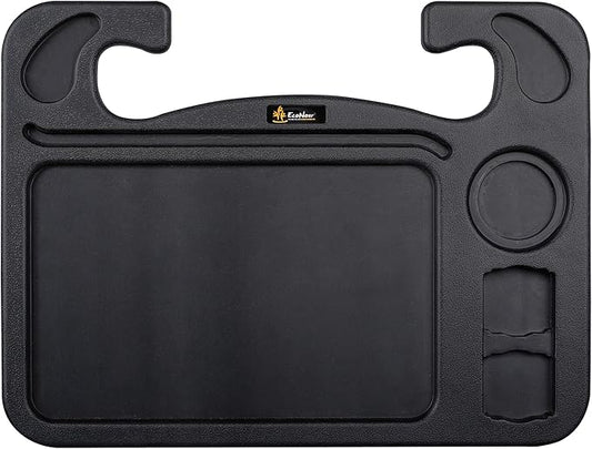 EcoNour 4 in 1 Car Steering Wheel Tray - 2026 Upgraded Tray with Dual Sauce Dip Holder and Tablet Holder | Spacious Steering Wheel Desk for Food and Laptop | Car Accessories (Large)