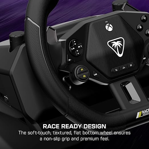 Turtle Beach Racer Wireless Racing Wheel System Officially Licensed for Xbox Series X|S & Xbox One and Windows PCs – Complete Design, Reliable Wireless Connection, up to 30Hr Battery– Black