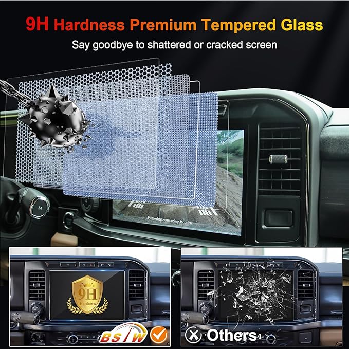 for 2023 Ford F250 Super Duty Screen Protector for 2023-2026 Ford F250 F350 F450 Super Duty SYNC 4 12-Inch Display 2024 Super Duty Accessories Tempered Glass Protective Film