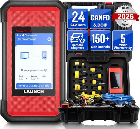 LAUNCH X431 SmartLink C Heavy-Duty Diagnostic Module, Full OBDII Diagnostics, CANFD & DOIP Support, for Cummins, Bosch, Truck & Commercial Vehicle Scanner Compatible with X431 PRO3S+, PRO5 Series