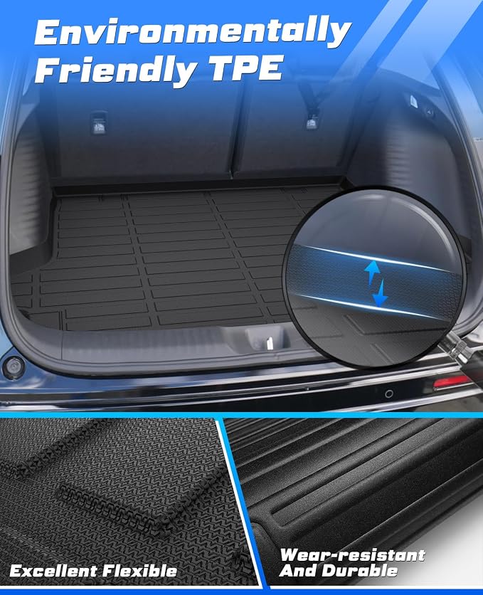 Sunsdrew Trunk Cargo Liner for Honda HR-V 2023-2026 (Included Hybrid), Rear Cargo Mat Trunk Mat for HRV Accessories All Weather Protection TPE Rubber Raised Edge