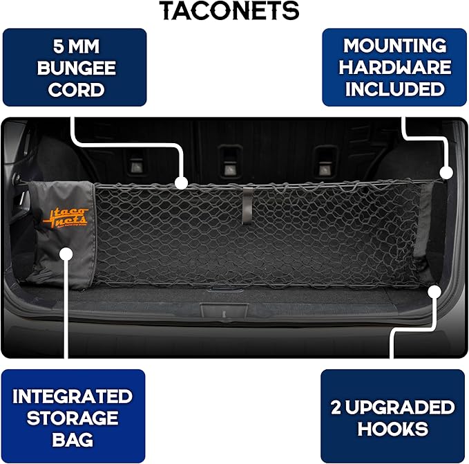 Envelope Cargo Net for Subaru Outback - Fits 2015-Current - Upgraded 5mm Bungee - Integrated Storage Bag - Heavy Duty Hooks - Designed in USA