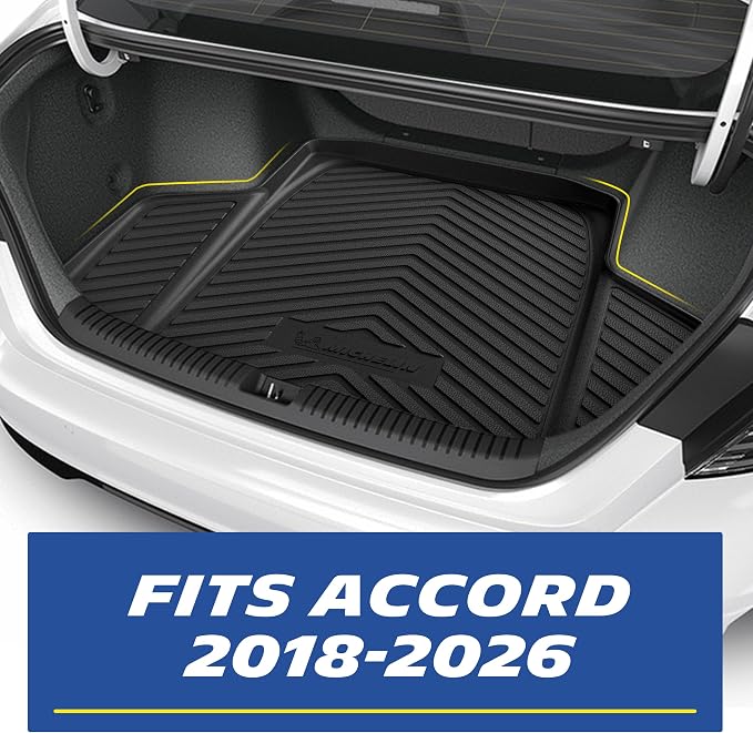 Michelin Vehicle Mats, Premier Series All-Weather TPE Custom Fit Liner for Honda Accord Gasoline & Hybrid 2018-2026 Trunk Mat(1 Piece)