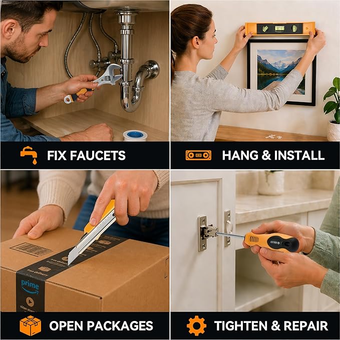 KOOPOOL Tool Kit for Home, Basic Tool Set for General Household and Auto Repair with Storage Case and Drawer for Homeowners, DIY Projects, and Handyman Mechanics