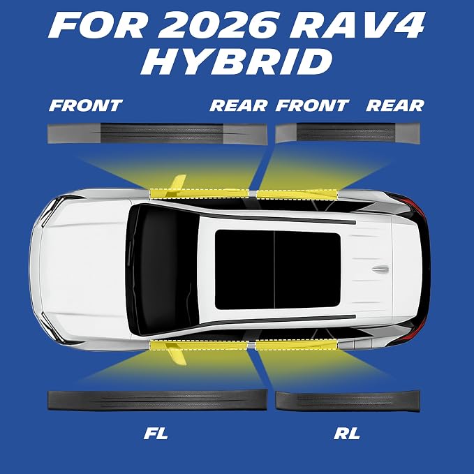 Michelin Vehicle Mats, Premier Series All-Weather TPE Custom Fit Liner for Toyota RAV4 Hybrid 2026-2027 Floor Mats (8 Piece)