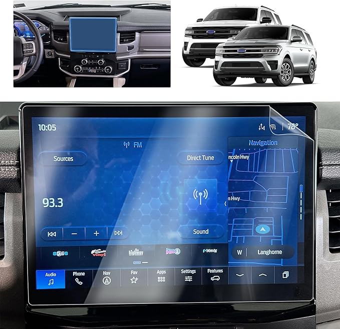 for F150 Screen Protector 2023 for Ford Pickup 12 Inch SYNC4 2021-2026 F150/F-150 Lightning Ford F-150 Truck Accessories Anti-Scratch Bubble Free Soft Nano Protective Film 2PCS