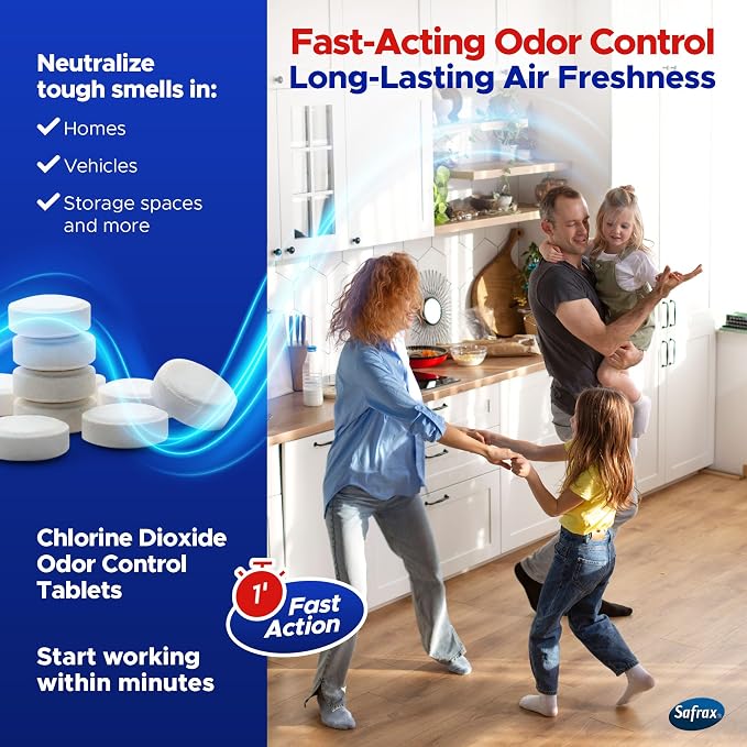 ODOR-CLO2 Chlorine Dioxide Odor Removal - Professional Grade Odor Remover for Home & Commercial Use, 500g