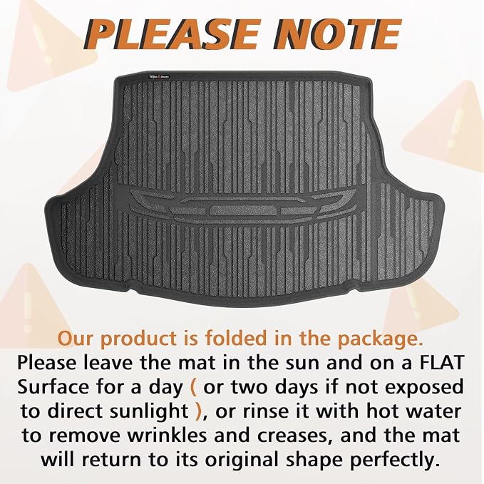 TripleAliner Trunk Floor Mat All Weather Liners Compatible with 2025 2026 Toyota Camry (Include Hybrid) Accessories TPE Carpets Trunk Liner TPE Custom Fit Protection Car Mats