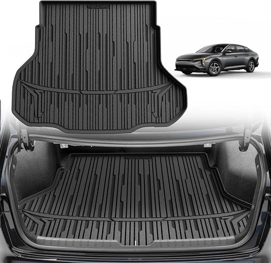 TripleAliners All Weather Trunk Mat Compatible with 2024-2025 2026 KIA K4 Sedan Accessories Cargo Mat Custom Fit TPE Full Coverage Protection Odorless Waterproof Cargo Liner