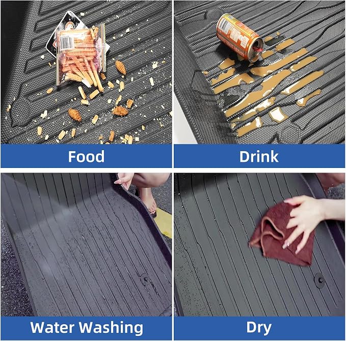 LUCKEASY Trunk Mat for Tesla Model Y Juniper Standard/Premium/Performance 2025 2026 New 5 Seat Cargo Liner All Weather TPE Car Accessories Fit Juniper 2026 Black
