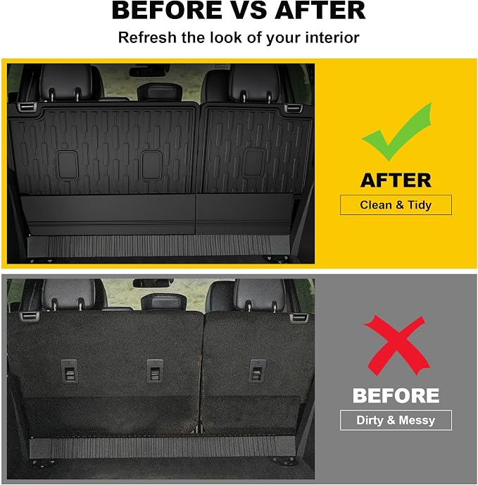 TTX LIGHTING Rear Seat Back Covers for Ford Bronco 2021-2026 4-Door Backrest Mats for Bronco Accessories (Not for 2-Door or Bronco Sport)