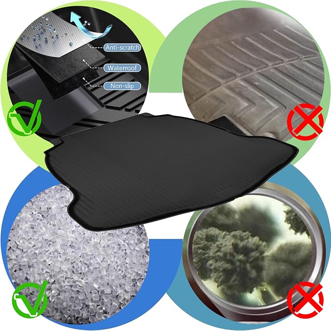 Upgrade Corolla Cross SUV Cargo Liner | Custom Fit Trunk Mat Compatible with 2022 2023 2024 2025 Toyota Corolla Cross (FWD Models Only) | All Weather TPE Cargo Mat for Corolla Cross