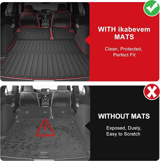 for 2019-2026 Acura RDX Cargo Liner & Backrest Mat: Custom Fit All Weather TPE Anti Skid Waterproof Trunk Liner