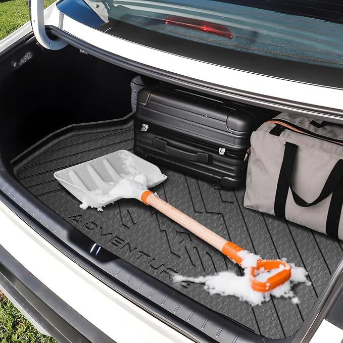KUST Cargo Trunk Mat for Toyota Camry 2018-2025, Rear Cargo Liner for Camry Accessories All Weather TPE Rubber Raised Edge