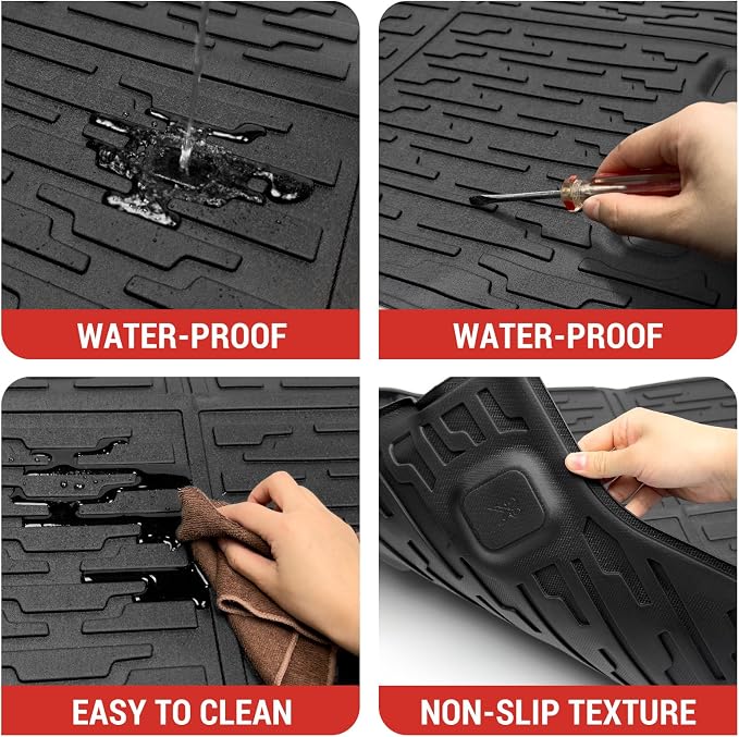 Cargo Liner Fit for 2021-2025 Jeep Wrangler JL Unlimited 4XE 4 Door, Cargo Mat TPE Trunk Mat All-Weather Protection Trunk Liners for 2024 Jeep Wrangler JL/JLU Accessories