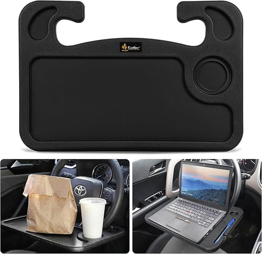 EcoNour Steering Wheel Desk Tray Compatible for 2019-2023 2024 2025 Toyota RAV4 Steering Wheel Tray Table Car Laptop Holder Eating Tray for Car Food & Drink Desk Holder Travel Accessories