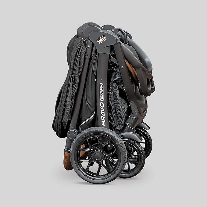 Chicco Bravo Primo 3-in-1 Trio Travel System, Bravo Primo Quick-Fold Stroller with KeyFit 35 Zip Infant Car Seat and Base, Springhill/Black