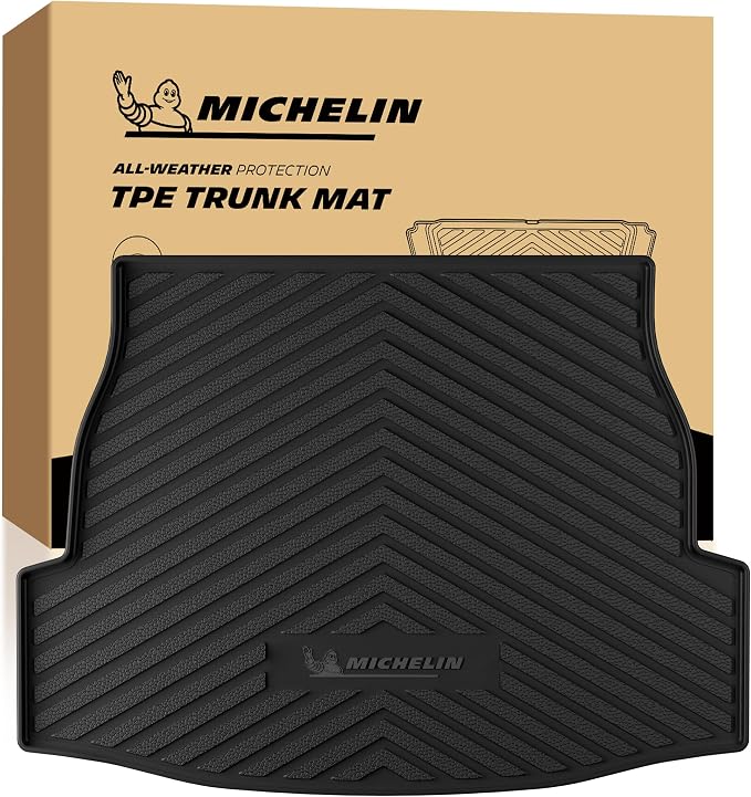 Michelin Vehicle Mats, Premier Series All-Weather TPE Custom Fit Liner for Toyota RAV4 Gas & Hybrid 2019-2025 Trunk Mat B (1 Piece)
