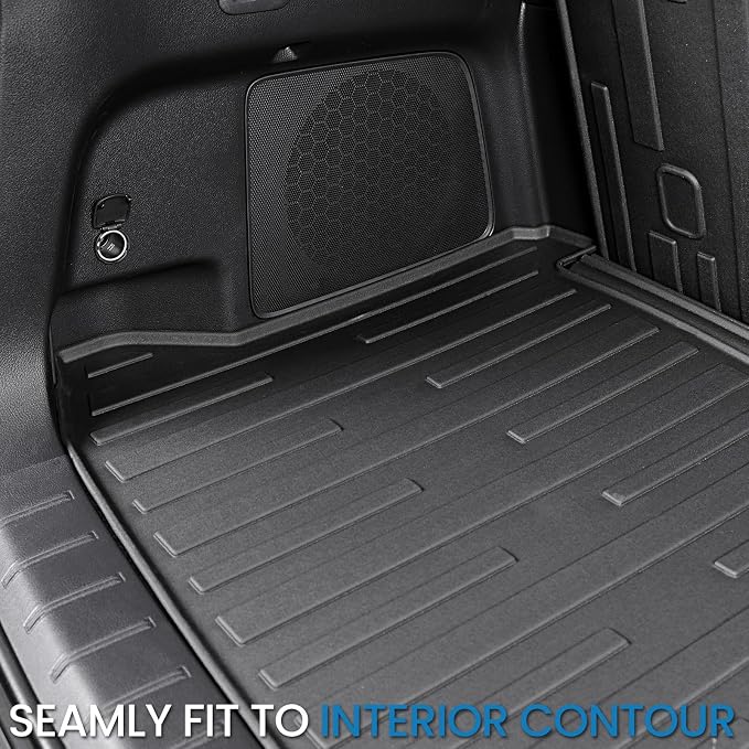 Cargo Mat with Backrest Mats for 2024 2025 2026 Lexus TX 350/500h/550h+, Fit with Subwoofer, All Weather TPE Protectors Cargo Liner Accessories for TX350/TX500h/TX550h+