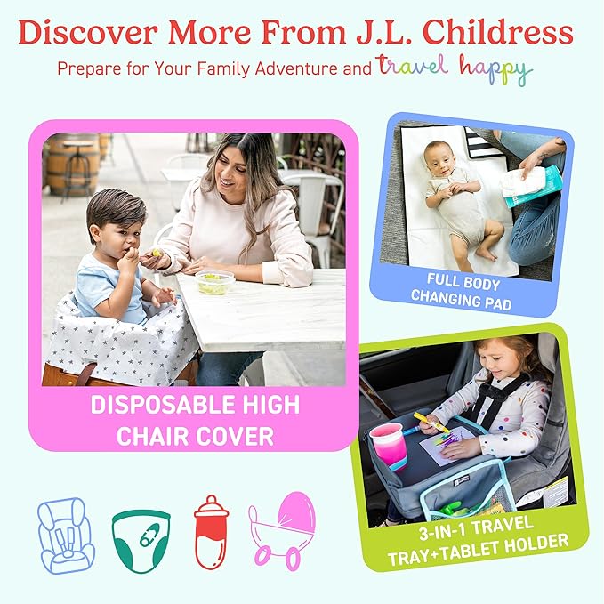 J.L. Childress Padded Backpack Car Seat Bag - Car Seat Travel Bag for Airplane, Fits Most Baby & Infant Carriers & Bootsters, Accessories for Gate or Baggage Check, AirTag Compatible - Deluxe, Black