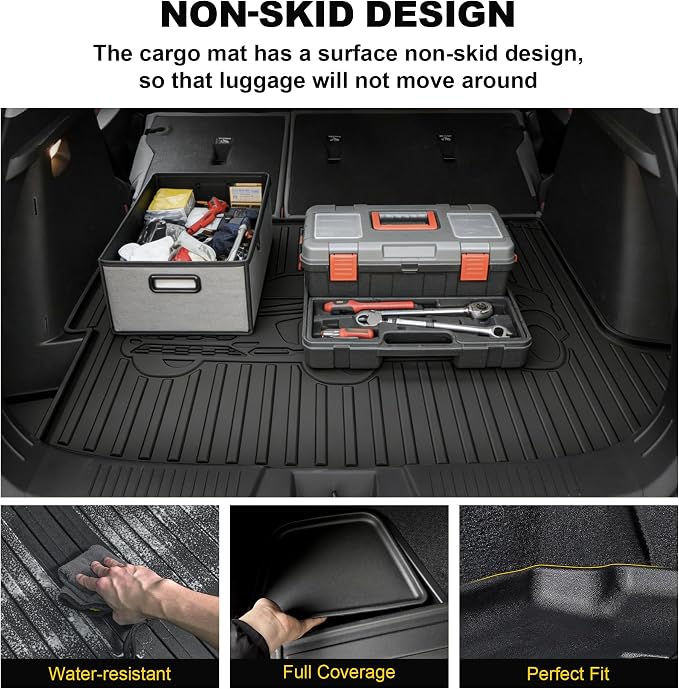 Original 2024 2025 2026 Trax Floor Mats & Cargo Liner for Chevy Trax All Models - Custom Fit Trunk Mat - All Weather Car Mats for Chevrolet Trax 2024 2025 2026 Accessories 1st & 2rd Row Mat