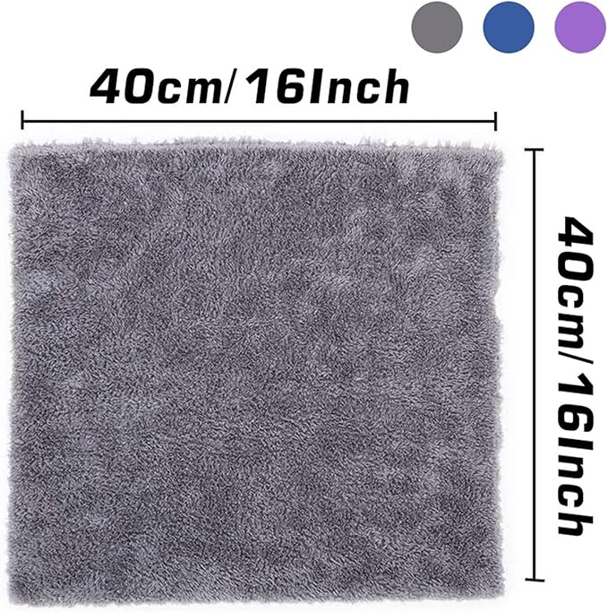 3/5/10pcs Car Wash Microfiber Towel 40x40CM - 350GSM Edgeless Soft Polishing & Drying Cloth Set fit for Detailing, Waxing and Streak-Free Cleaning(10Pcs Blue)