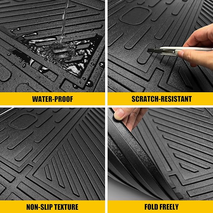 Backrest Mat for 2022-2025 Hyundai Tucson All Weather TPE Rear Back Seat Protector Cargo Liner for 2022 2023 2024 2025 Hyundai Tucson Black Only