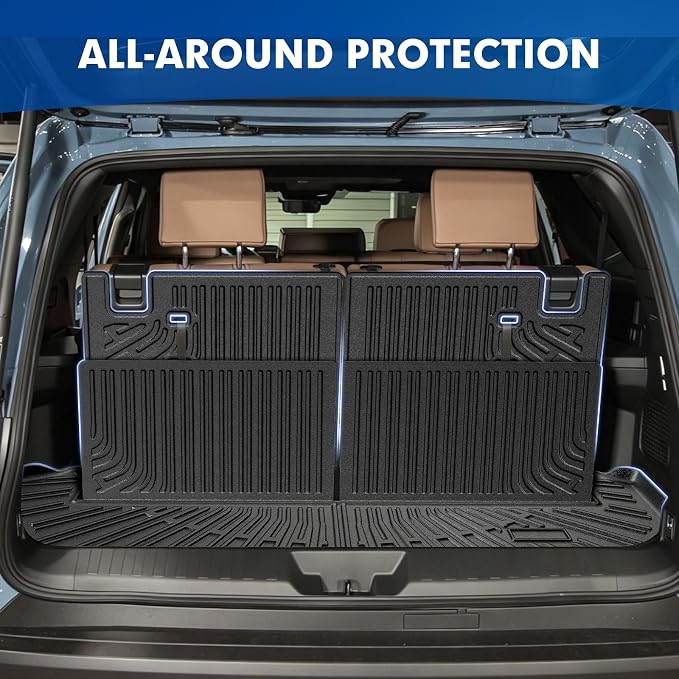 Mixsuper Cargo Liner for Toyota 4Runner 2025-2026 7-Passenger Models Only (Not for 5-Seater), All Weather Trunk Mat & Separate Seatback Protectors