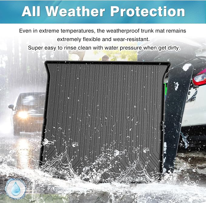 Mixsuper Cargo Liner for 2021-2025 2026 Chevrolet Tahoe/GMC Yukon, Behind The 2nd Row Seats, All Weather Cargo Mat Rear Trunk Liner Black