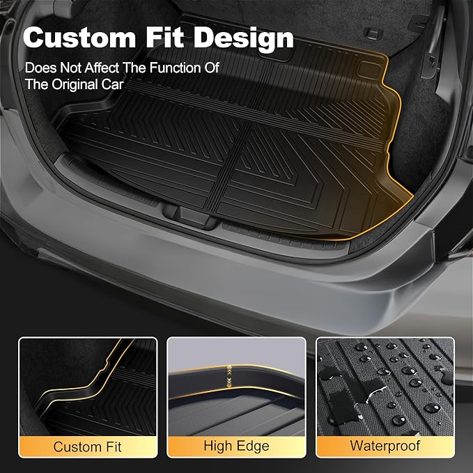 Trunk Mat Fit for 2022-2026 Honda Civic Hatchback Sport/EX-L/LX - AOMSAZTO Cargo Liner TPE Trunk Liner Cargo Mat Replacement for 11th Gen Honda Civic Accessories Black (Not for Hybrid/Sport Touring)