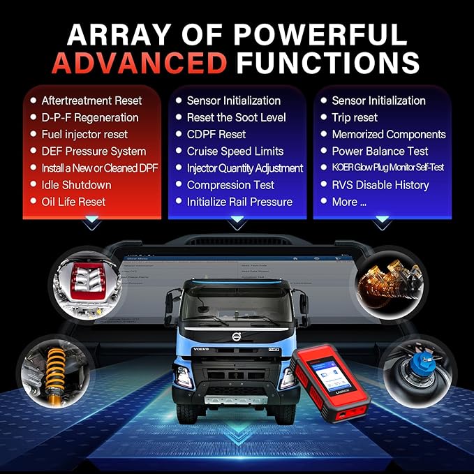 LAUNCH X431 Remote Assisted Diagnostic Tool, Heavy Duty Truck Scanner, Bidirectional Diesel Scan Tool for 24V HD Trucks & Commercial Vehicle, Support CANFD&DOIP, Semi Trucks All System Diagnostic Tool