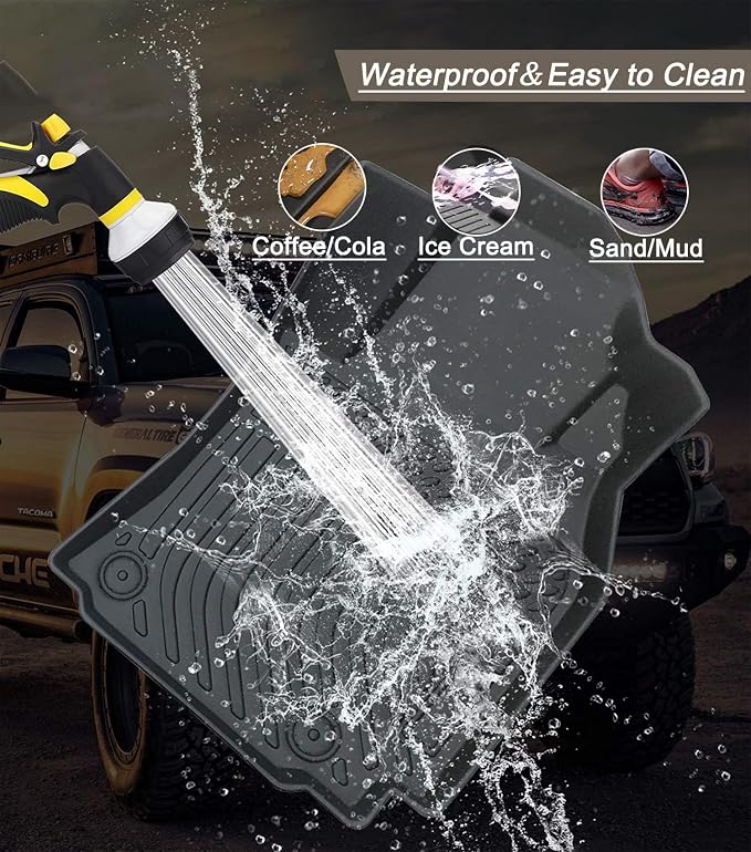 Aiqiying Floor Mats＆Cargo Liners Compatible with Toyota Camry 2012-2017 Modelss，All Weather Waterproof Durable Custom-Fit Trunk Tray Front Rear Rows Full Set Carpet Protection TPE Accessories
