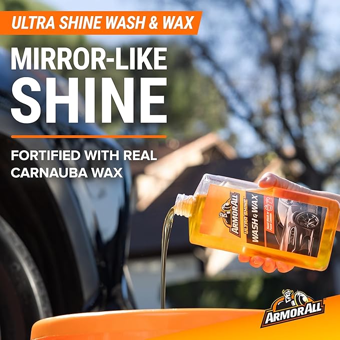 Armor All Premium Car Care Kit, Includes Extreme Tire Shine, Protectant, Multi-Purpose Cleaner, Car Wax & Wash Kit, Glass Cleaner, Car Air Freshener, Tire & Wheel Cleaner and Wash Pad, 8 Count