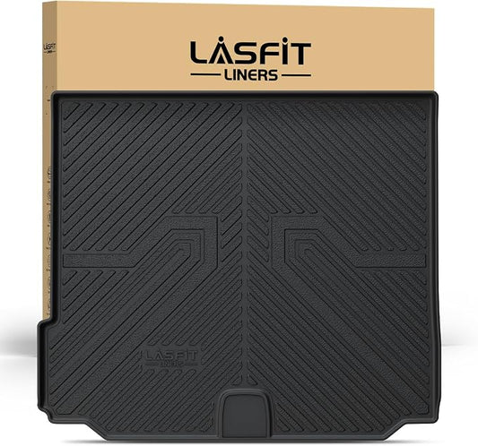 LASFIT Trunk Mat for BMW X5 2014 2015 2016 2017 2018, All Weather TPE Cargo Mats Custom Fit Cargo Liner Front & Rear Trunk Liner, Black