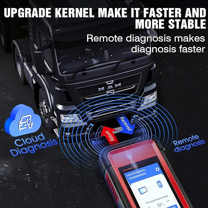 LAUNCH X431 SmartLink C Heavy-Duty Diagnostic Module, Full OBDII Diagnostics, CANFD & DOIP Support, for Cummins, Bosch, Truck & Commercial Vehicle Scanner Compatible with X431 PRO3S+, PRO5 Series