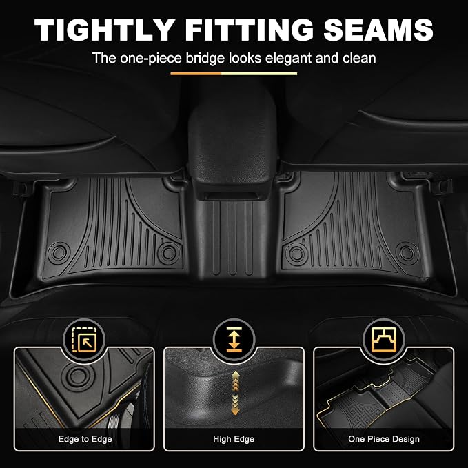Automotive Floor Mats & Cargo Liners Compatible with 2014 2015 2016 2017 2018 2019 Toyota Corolla Floor Mats & Trunk Mat Set, All Weather TPE Floor Liners Cargo Mats (Not fit Hatchback Model).