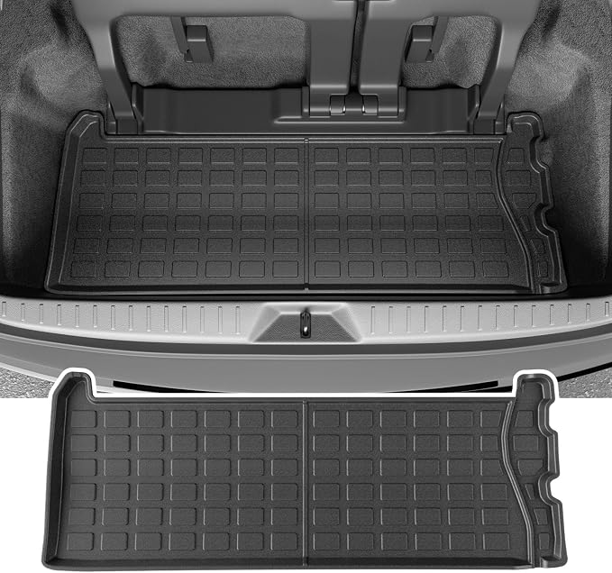 powoq 7&8 Seats Trunk Mat Compatible with 2021-2026 Toyota Sienna Cargo Mat TPE Trunk Liner Cargo Liner Replacement for 2021-2026 Toyota Sienna Accessories (Trunk Mat)