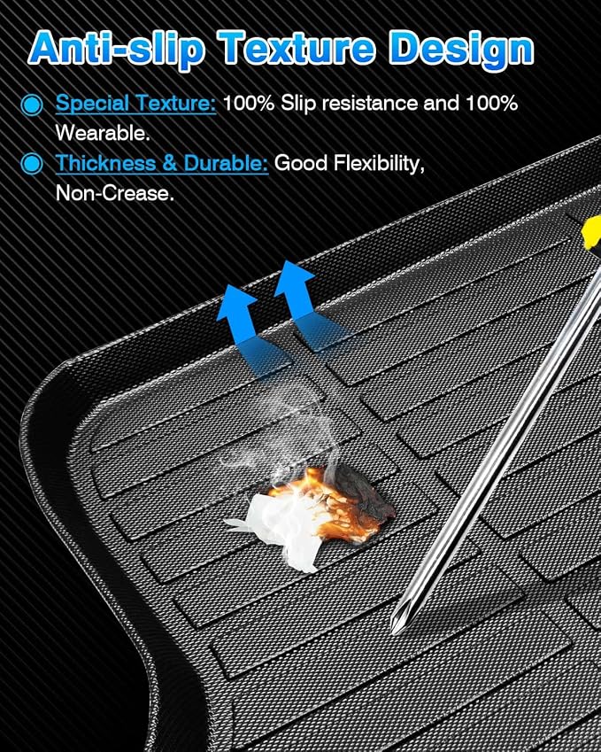 Cartist Cargo Liner Custom Fit for Mitsubishi Outlander PHEV 2018-2022 All Weather Trunk Mat High Side Waterproof Black TPE